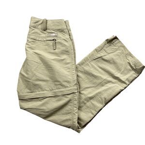 The North Face‎ Womens 6 Beige Convertable Pants / Shorts 100% Nylon Pockets
